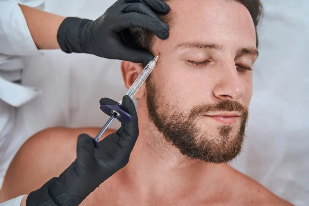 Man receiving Fillers treatment in Tracy, CA | A Perfect Finnish Medical Spa