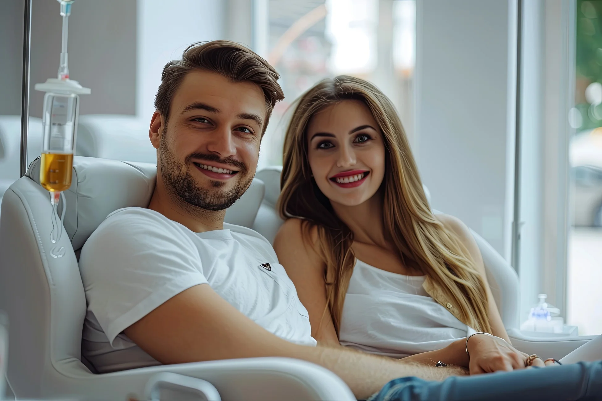 Smiling couple representing wellness and aesthetic confidence in Tracy, CA | A Perfect Finnish Medical Spa