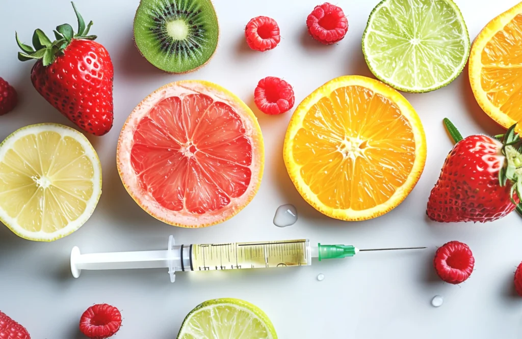 Fresh citrus fruits and wellness ingredients symbolizing healthy lifestyle and skincare in Tracy, CA | A Perfect Finnish Medical Spa