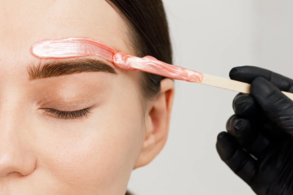 Woman Receiving Professional Eyebrow waxing services in Tracy, CA | A Perfect Finnish Medical Spa